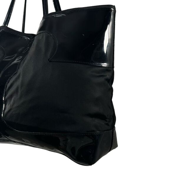 Tory Burch Black Patent Leather & Nylon Ella Tote Bag - Picture 12 of 12